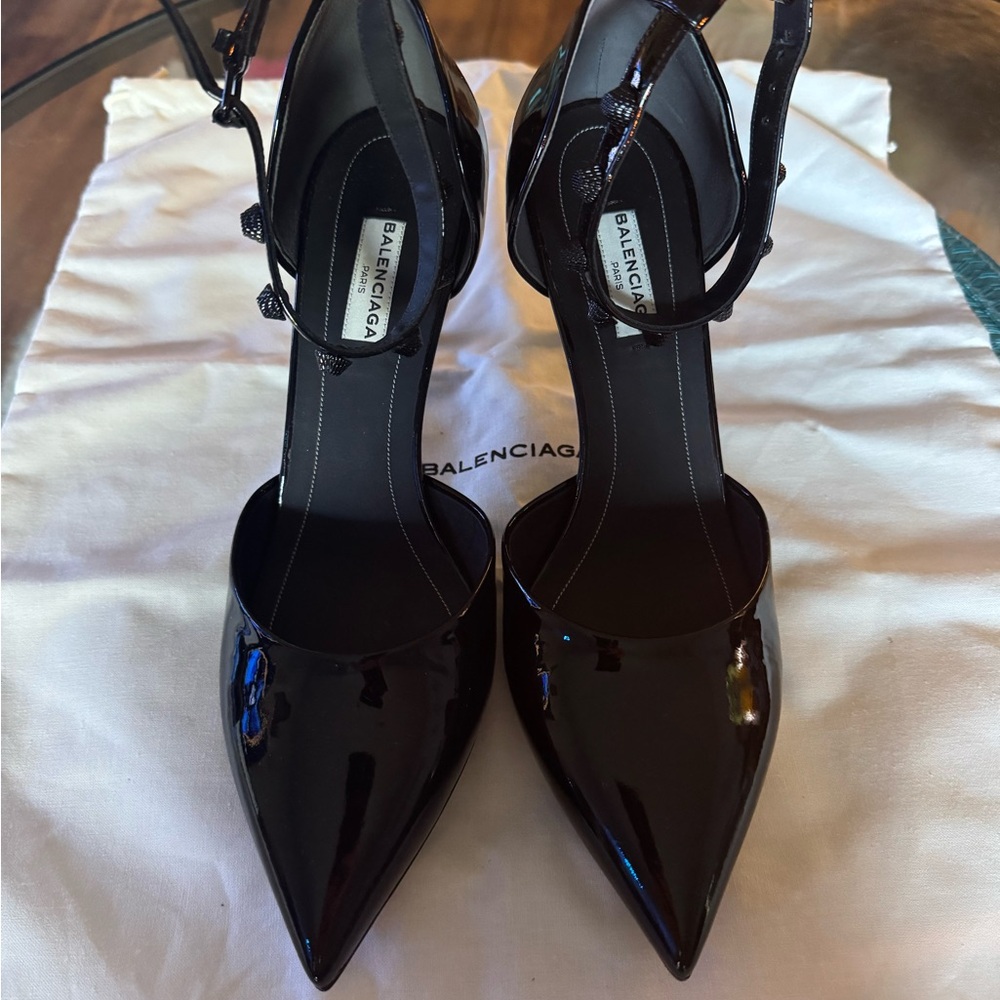 Balenciaga Women's Black Patent Leather Heels